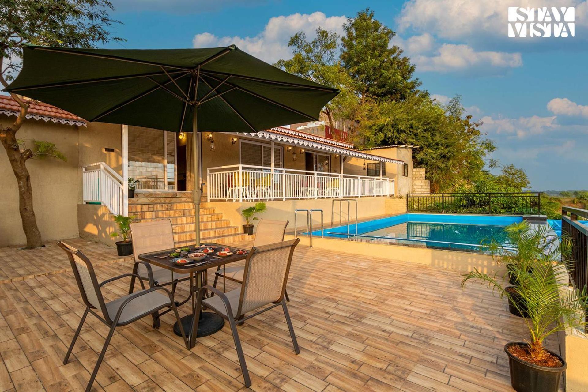 Stayvista'S Harvest Haven - Pool-View Villa With Deck & Machan Near Sula Nashik Exterior photo